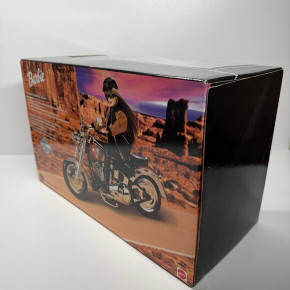 NIB * Sealed 1999 Mattel 26132 Fatboy Harley Davidson Motorcycle for Barbie - Picture 4 of 10